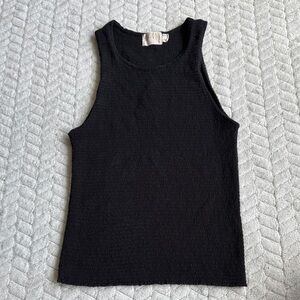 Nation LTD Black Textured Tank Top 100%Pima Cotton